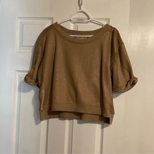 Michael Kors Gold Shimmery Sweatshirt Top